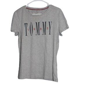 Tommy Hilfiger 1985 Gray Logo T-Shirt Women's size Large